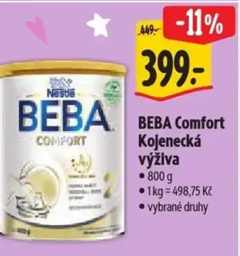 Albert BEBA Comfort Kojenecká výživa nabídka