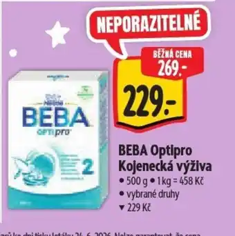 Albert BEBA Optipro Kojenecká výživa nabídka