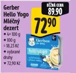 Albert Gerber Hello Yogo Mléčný dezert nabídka