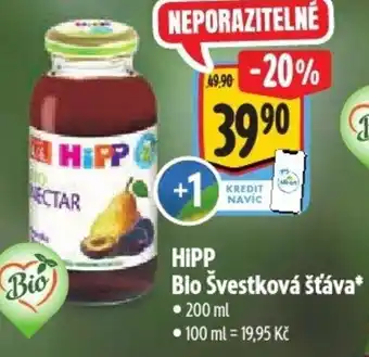 Albert HIPP Bio Švestková šťáva nabídka