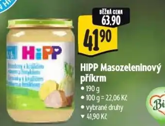 Albert HIPP Masozeleninový příkrm nabídka