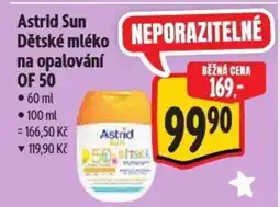 Albert Astrid Sun Dětské mléko na opalování OF 50 nabídka