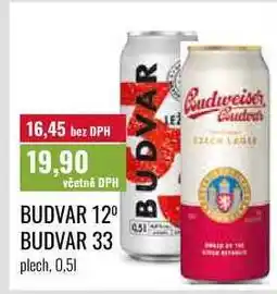 Ratio BUDVAR 12° nabídka