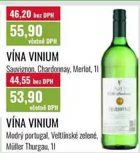 Ratio VÍNA VINIUM Sauvignon, Chardonnay, Merlot, 11 nabídka