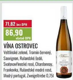 Ratio VÍNA OSTROVEC, 0,751 nabídka