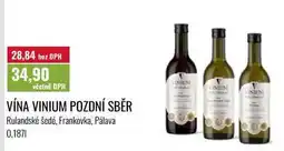 Ratio VÍNA VINIUM POZDNÍ SBĚR, 0,1871 nabídka