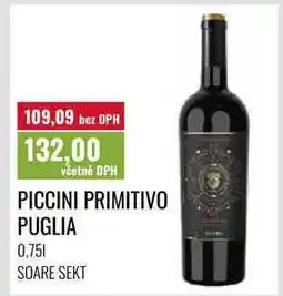Ratio PICCINI PRIMITIVO PUGLIA, 0,751 SOARE SEKT nabídka