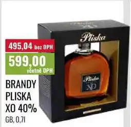 Ratio BRANDY PLISKA XO 40% GB nabídka