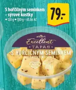 Albert S hořčičným semínkem - sýrové kostky nabídka