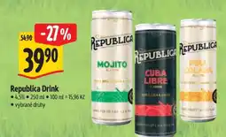 Albert Republica drink nabídka