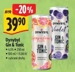 Albert Dynybyl Gin & Tonic nabídka