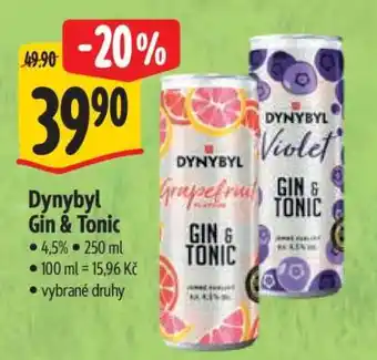 Albert Dynybyl Gin & Tonic nabídka