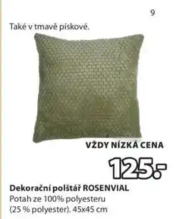 JYSK Dekorační polštář ROSENVIAL nabídka