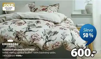 JYSK Saténové povlečení ESTHER nabídka