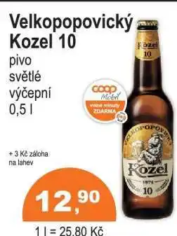 COOP DISKONT Velkopopovický Kozel 10 nabídka