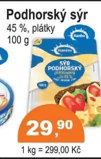 COOP DISKONT PODHORSKÝ SÝR nabídka
