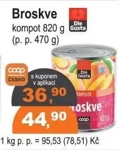 COOP DISKONT Broskve nabídka