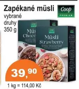 COOP DISKONT Zapékané müsli nabídka
