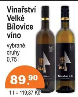 COOP DISKONT Vinařství Velké Bílovice víno nabídka