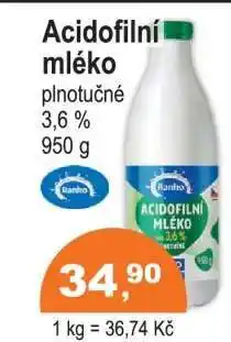 COOP DISKONT Acidofilní mléko nabídka