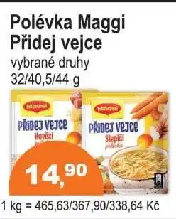 COOP DISKONT Polévka Maggi Přidej vejce nabídka
