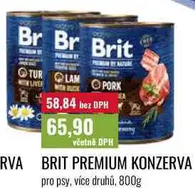 Ratio BRIT PREMIUM KONZERVA, pro psy, více druhů nabídka