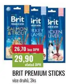 Ratio BRIT PREMIUM STICKS, více druhů, 3ks nabídka