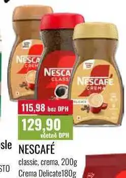 Ratio NESCAFÉ, classic, crema nabídka