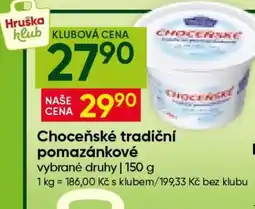 Hruška Choceňské tradiční pomazánkové nabídka