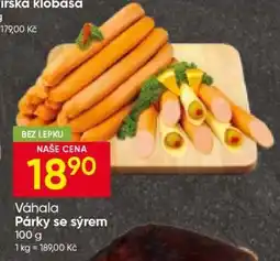 Hruška Váhala Párečky se sýrem nabídka