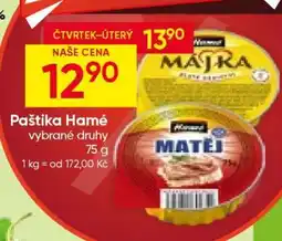 Hruška Paštika Hamé nabídka