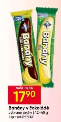 Hruška Banány v čokoládě nabídka