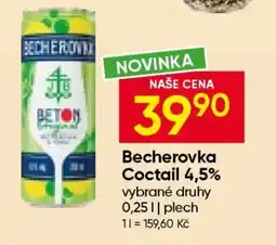 Hruška Becherovka Coctail 4,5% nabídka