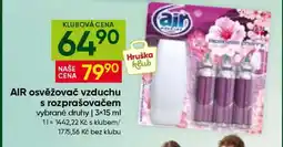 Hruška AIR osvěžovač vzduchu s rozprašovačem nabídka