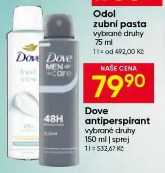 Hruška Dove antiperspirant nabídka