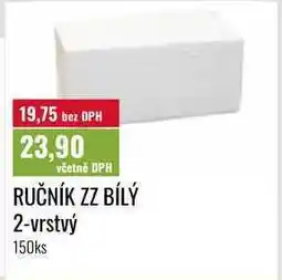 Ratio RUČNÍK ZZ BÍLÝ 2-vrstvý 150ks nabídka