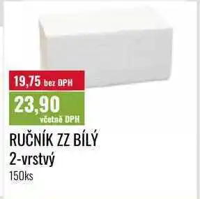 Ratio RUČNÍK ZZ BÍLÝ 2-vrstvý 150ks nabídka
