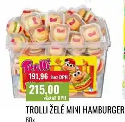 Ratio TROLLI ŽELÉ MINI HAMBURGER, 60x nabídka