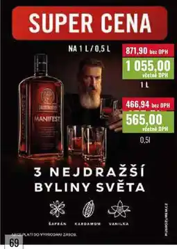Ratio Jägermeister Manifest 0,5l, 1l nabídka