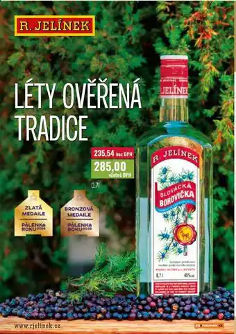 Ratio R. JELÍNEK SLOVÁCKÁ BOROVIČKA nabídka