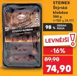 Kaufland STEINEX Štýrská klobása nabídka