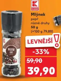 Kaufland Mlýnek pepř nabídka