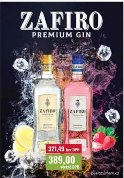 Ratio ZAFIRO PREMIUM GIN nabídka