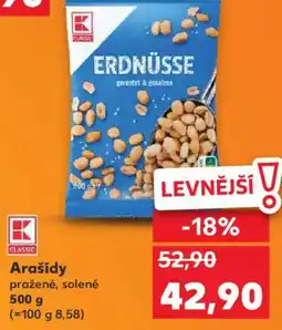 Kaufland Arašidy pražené, solené nabídka