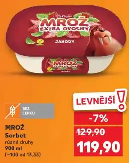 Kaufland MROŽ Sorbet nabídka