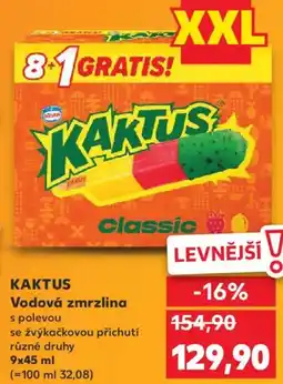 Kaufland KAKTUS Vodová zmrzlina nabídka