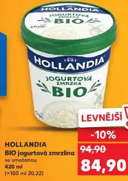 Kaufland HOLLANDIA BIO jogurtová zmrzlina nabídka