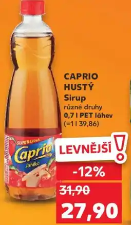 Kaufland CAPRIO HUSTÝ Sirup nabídka