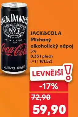 Kaufland JACK&COLA Michany alkoholicky napoj nabídka