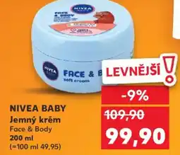 Kaufland NIVEA BABY Jemný krém nabídka